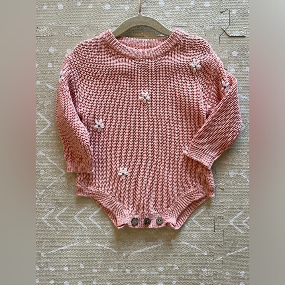 Oversized knit sweater romper -SOLD